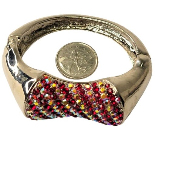 Red and Gold Cuff Bracelet - Picture 2 of 13